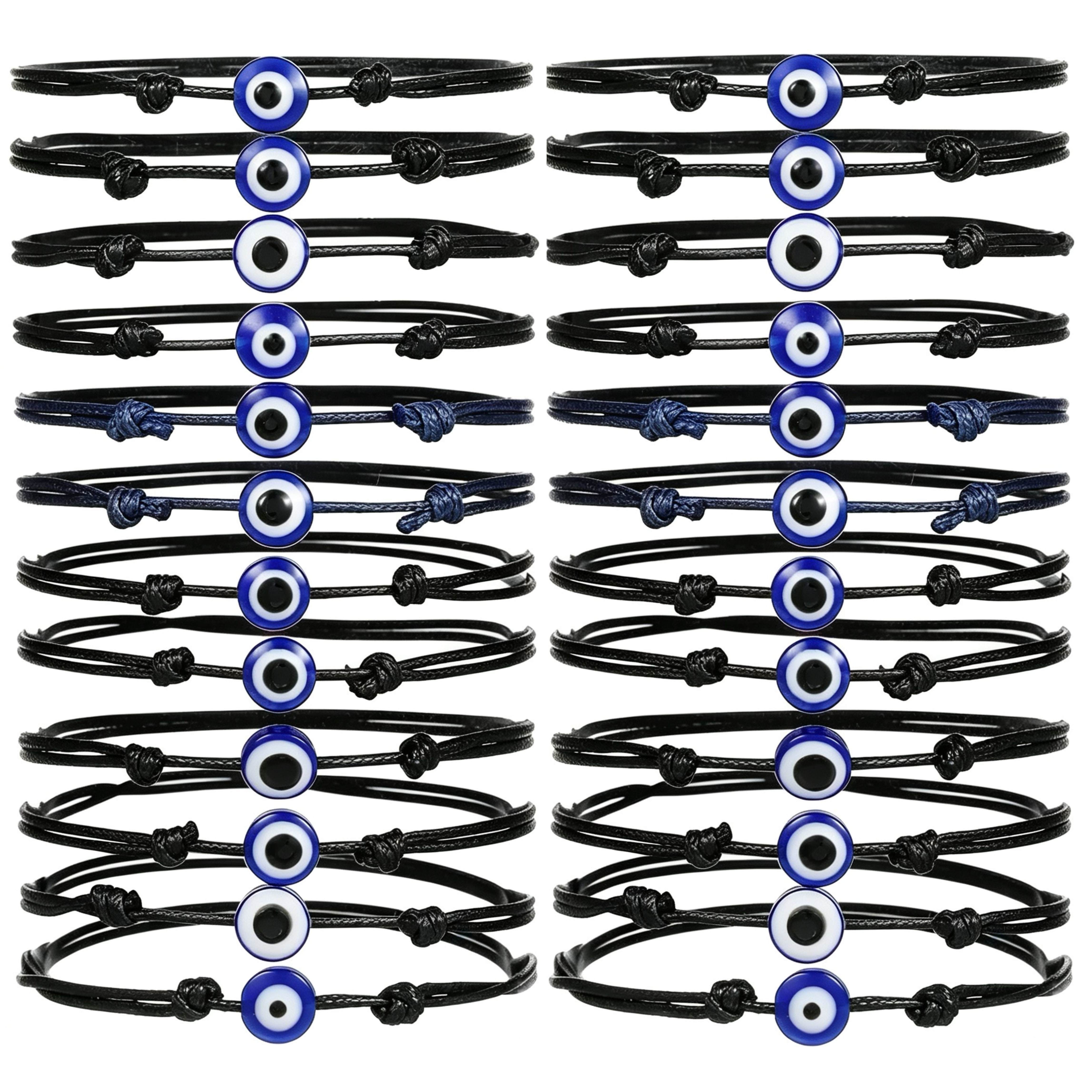 24pcs Evil Eye Bracelet Set, Bohemian Style Gift